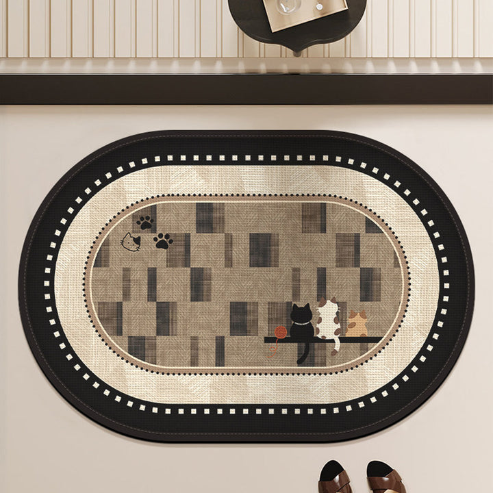 Playful Dog-Themed Area Mat