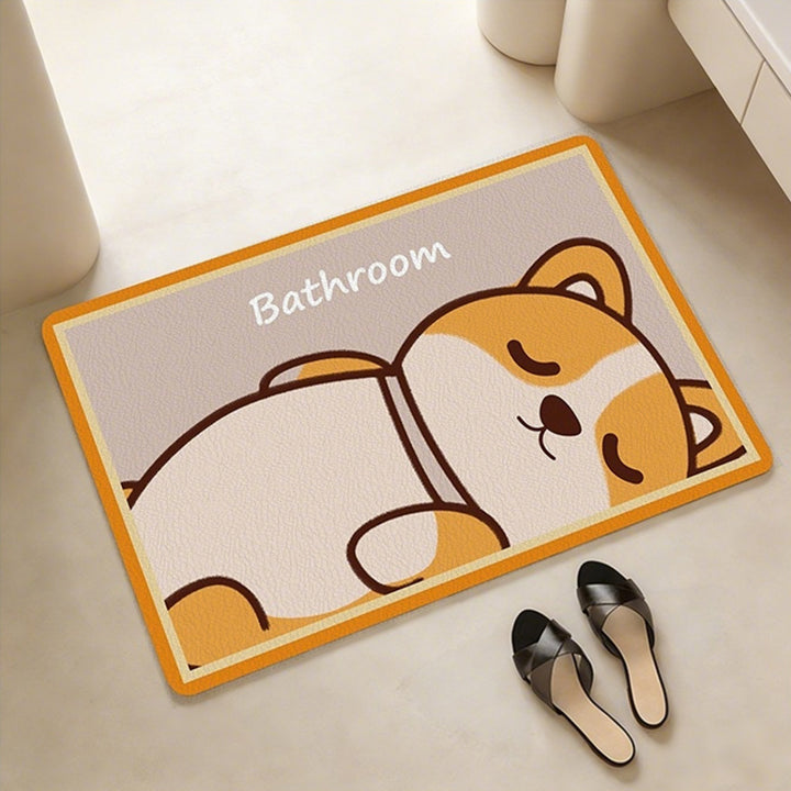 Playful Citrus-Themed Bath Mat Kalsten