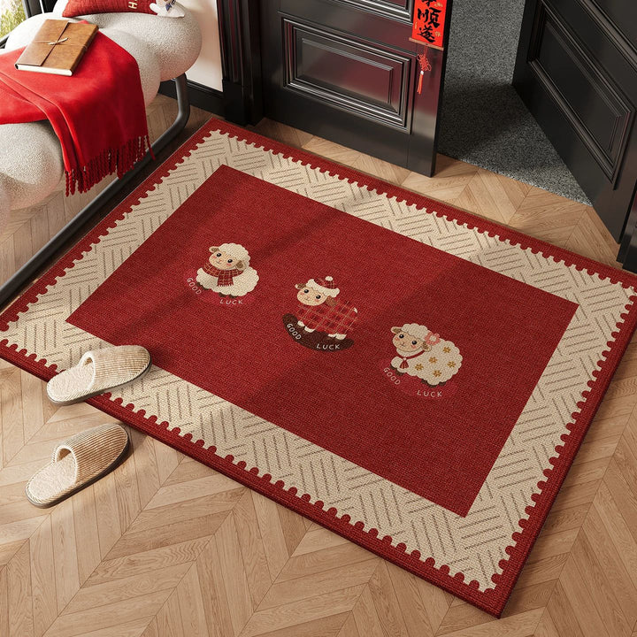 Playful Sheep-Themed Area Rug