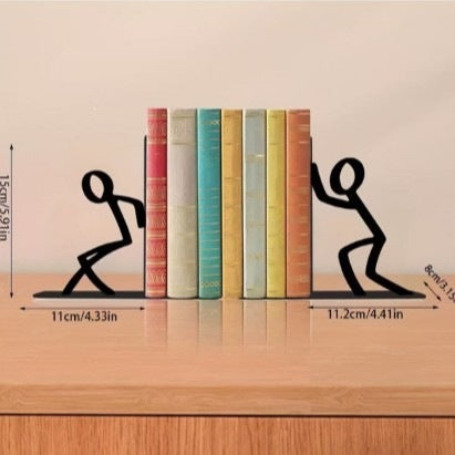 Creative Metal Bookend Sculpture