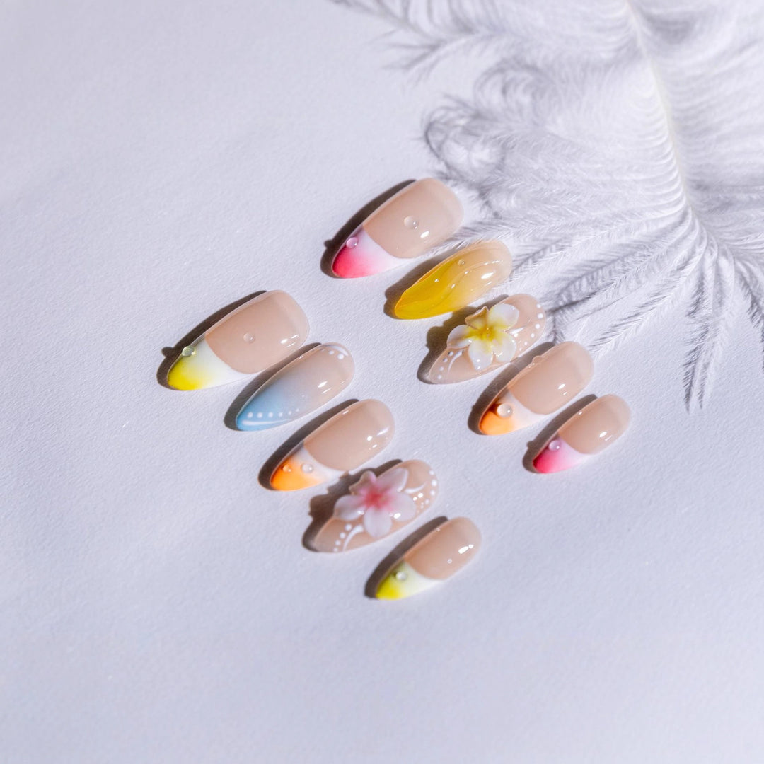 Floral Art Press-On Nails Set