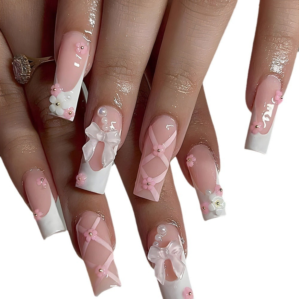 Decorative Floral and Bow Nail Extensions Kalsten