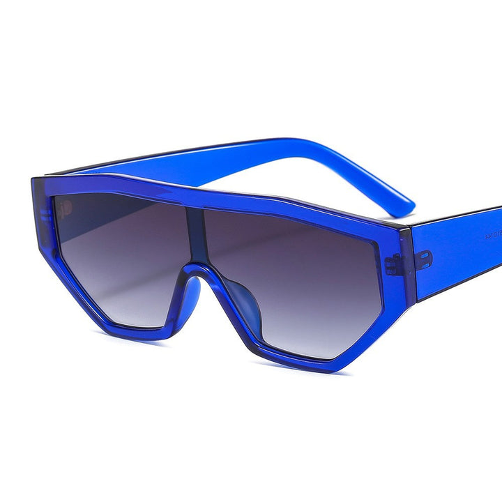 Futuristic Wide Frame Shield Sunglasses