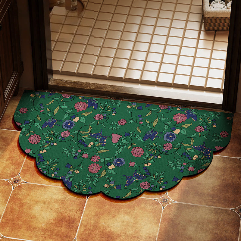 Decorative Floral Area Mat for Indoor Spaces