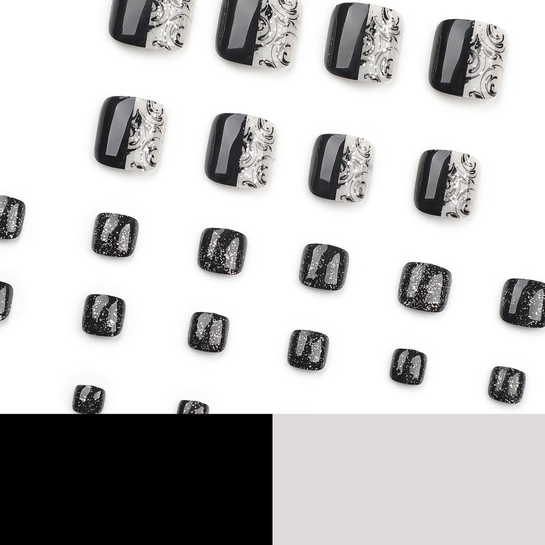 Elegant foot nail art with detailed design Kalsten
