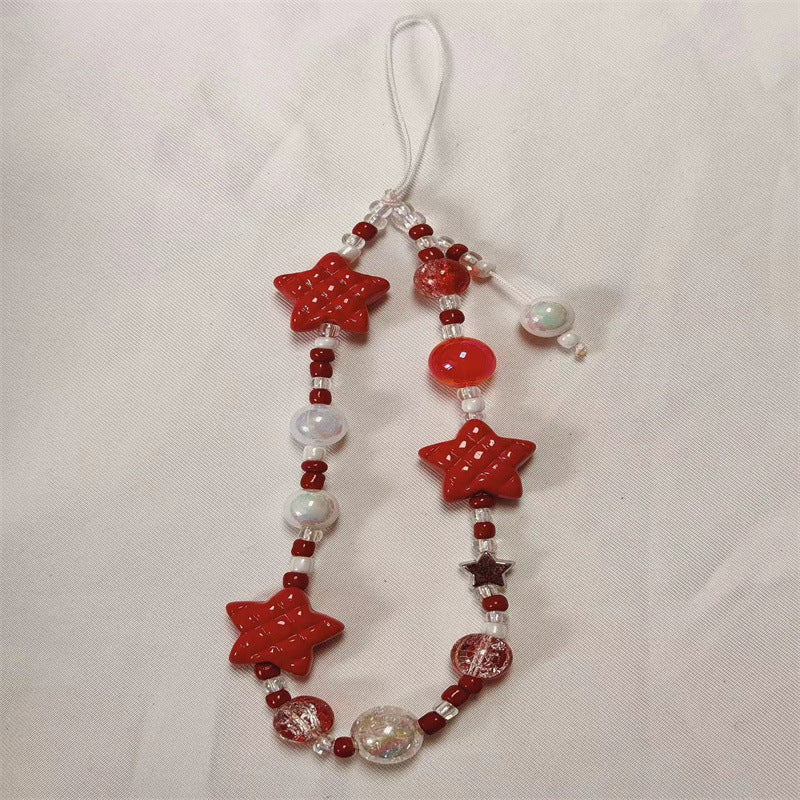 Decorative Star Beaded Charm Lanyard Kalsten