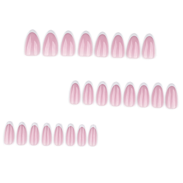 Artful nail extensions with elegant gradient and precise French tip Kalsten