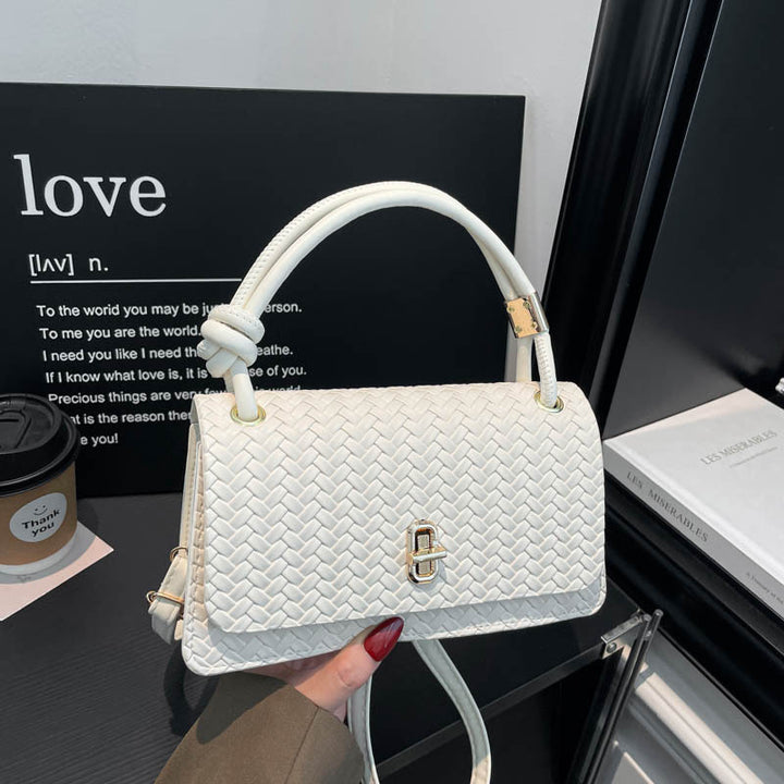 Woven Leather Evening Clutch