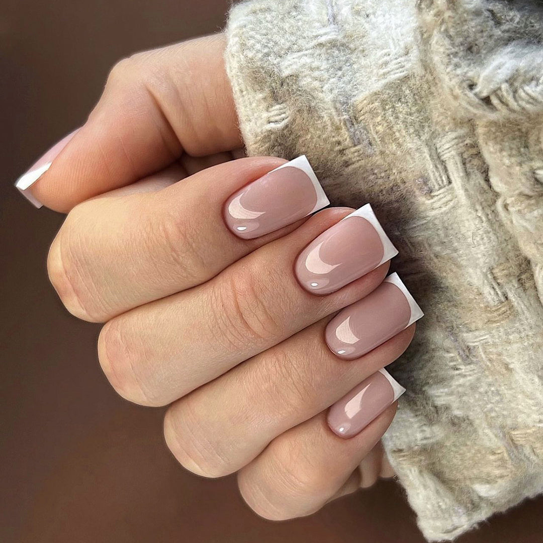 Elegant Nail Extensions with Precise French Tip Kalsten