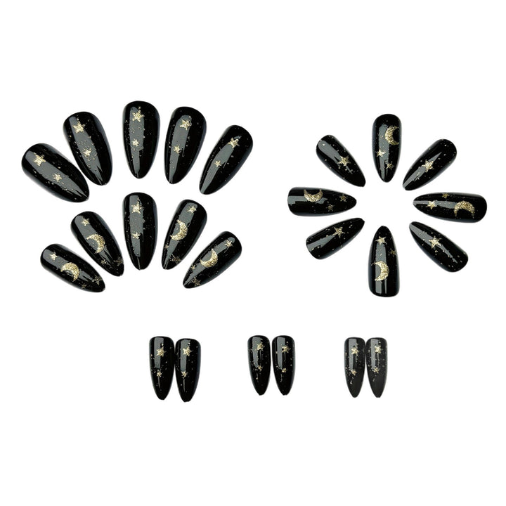 Glamorous nail art in moon and star design Kalsten
