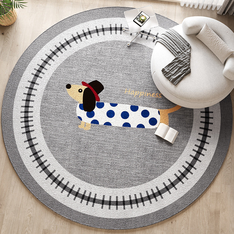 Decorative Dog-Themed Area Rug for Home Decor