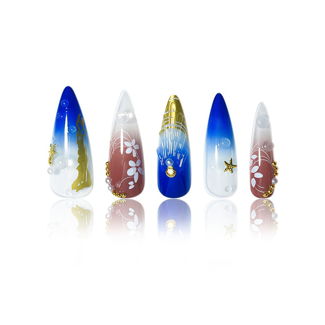Artistic Long Stiletto Nail Extensions Kalsten