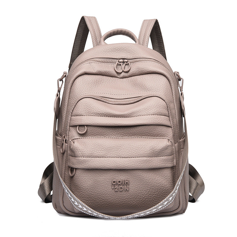 Leather Multi-Compartment Backpack Kalsten