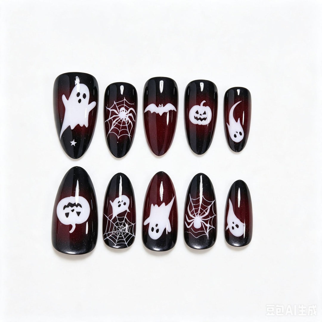 Halloween Themed Press-On Nail Art Kalsten