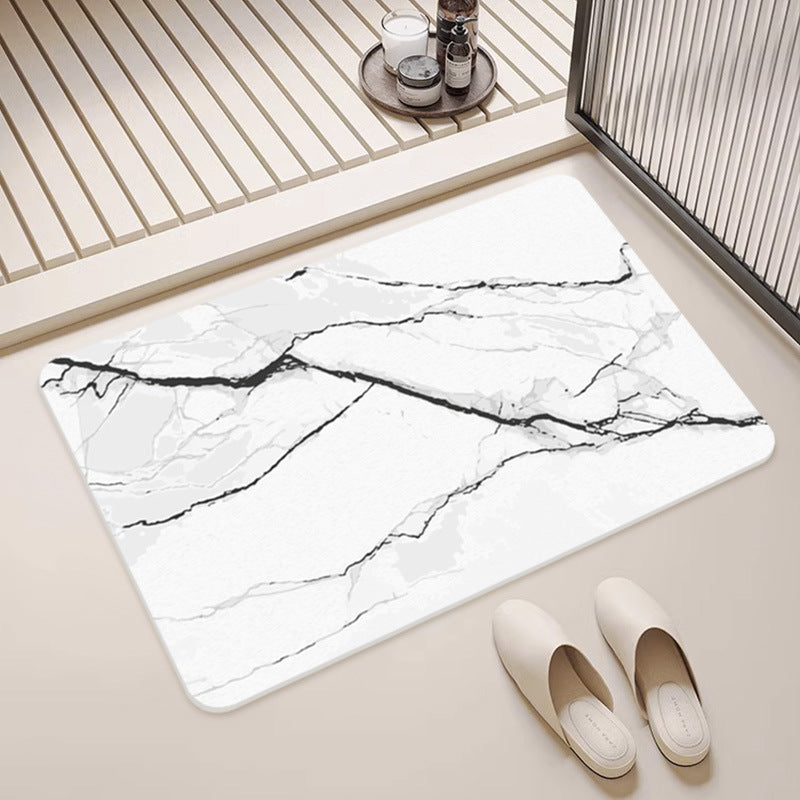Marble-Inspired Decorative Area Mat