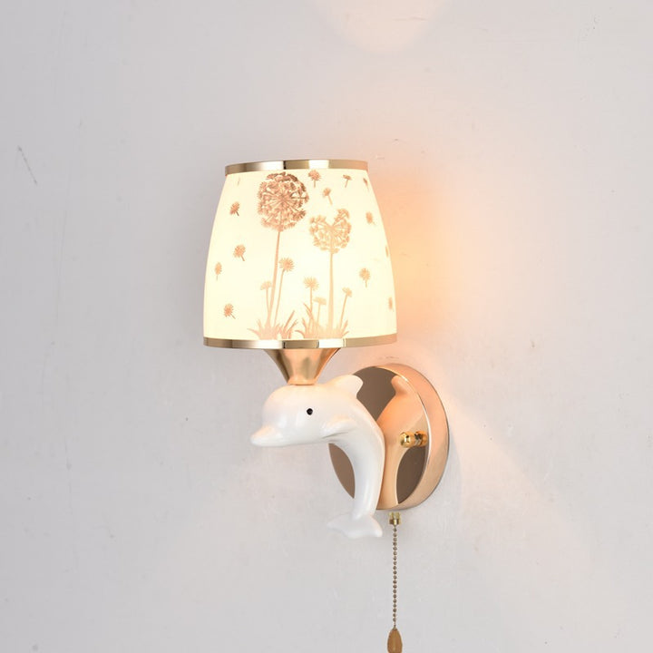 Dolphin-Themed Wall Light Fixture