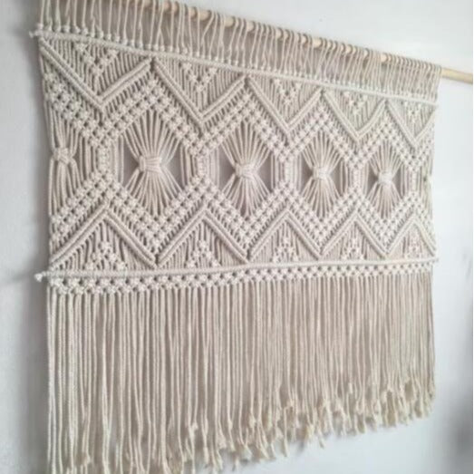 Macrame Wall Tapestry with Elegant Fringe Kalsten 1789210867