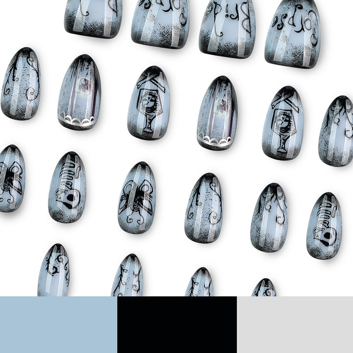 Creative Halloween Nail Art in Gothic Style Kalsten