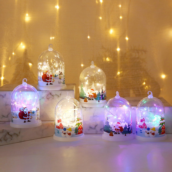 LED Christmas lighting glass dome