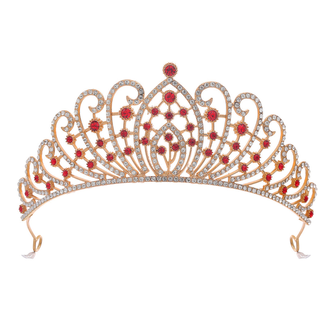 Ladies Elegant Rhinestone Tiara with Floral Details Kalsten