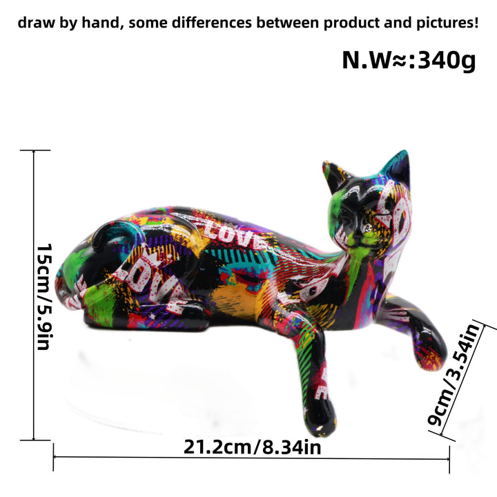 Colorful Cat Sculpture Kalsten