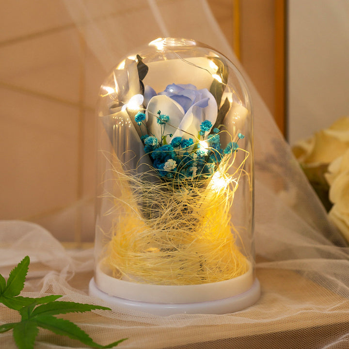 Decorative glass ball with LED lighting