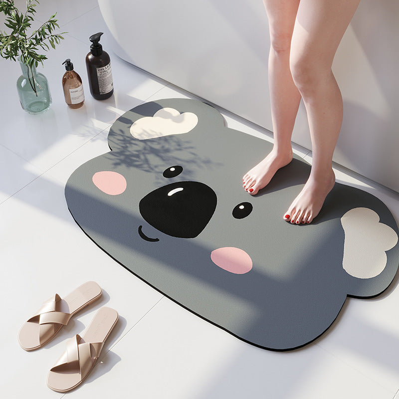 Cartoon Beer-Theme Soft Bath Mat