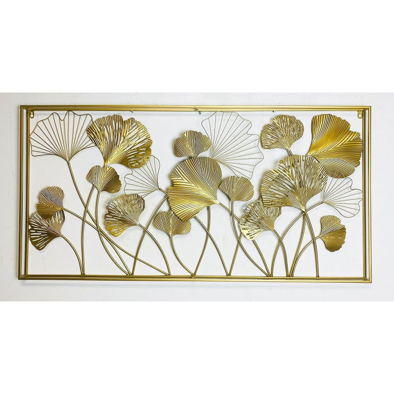 Decorative Metal Wall Art Sculpture with Ginkgo Leaf Design Kalsten 1789208504