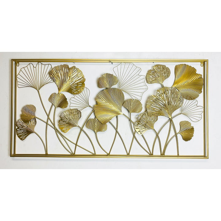 Decorative Metal Wall Art Sculpture with Ginkgo Leaf Design Kalsten 1789208504