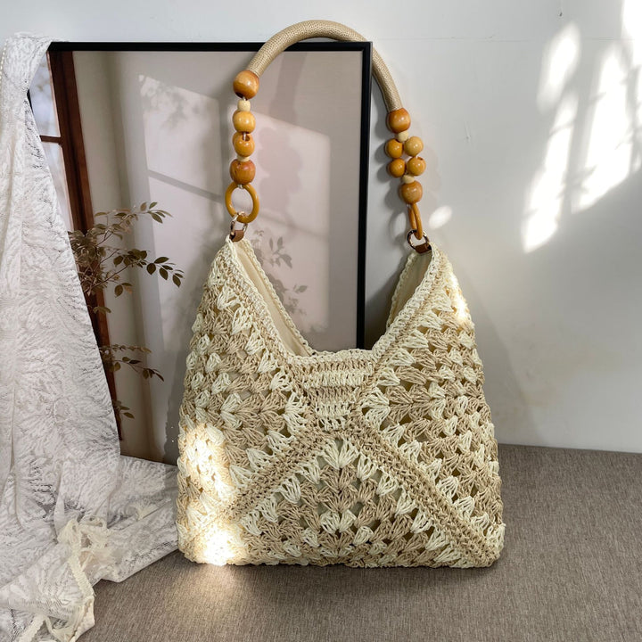 Hand-knotted Tote Bag in Boho Style Kalsten