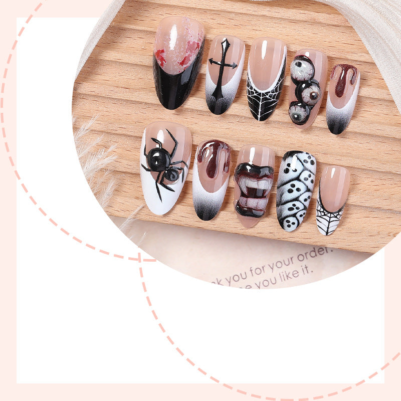 Gothic-Themed Press-On Nail Collection Kalsten
