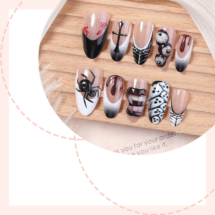 Gothic-Themed Press-On Nail Collection Kalsten
