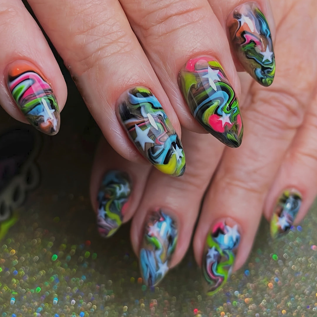 Artistic Swirl Nail Art Kalsten