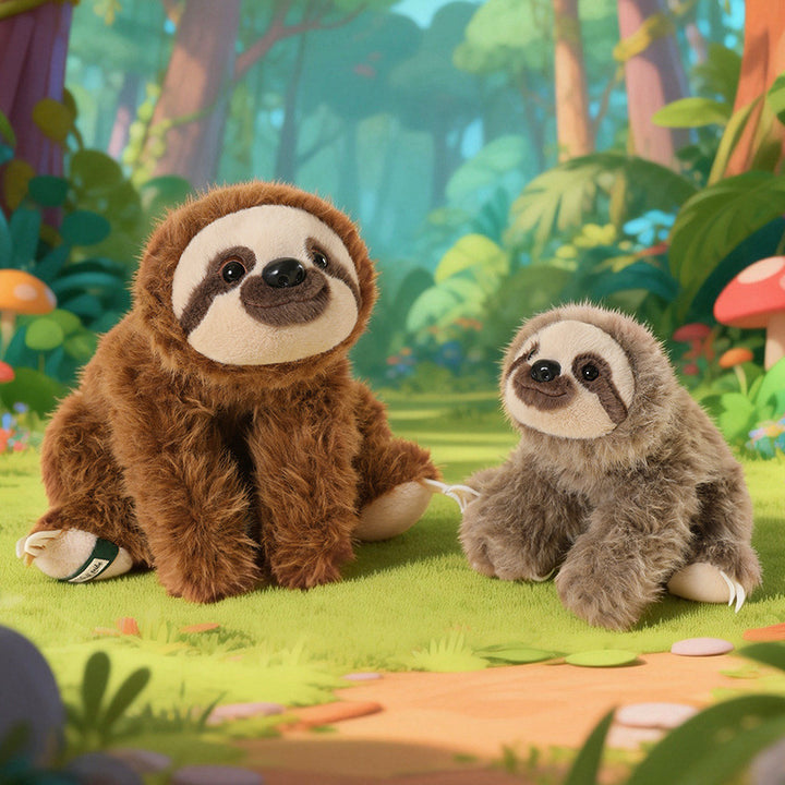 Lifelike Lying Sloth Plush Cushion Toy with Ultra-Soft Faux Fur and Cuddly Filling Kalsten