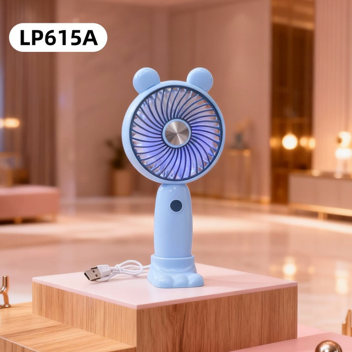Women's Portable Handheld Swing Fan with LED Lighting Kalsten