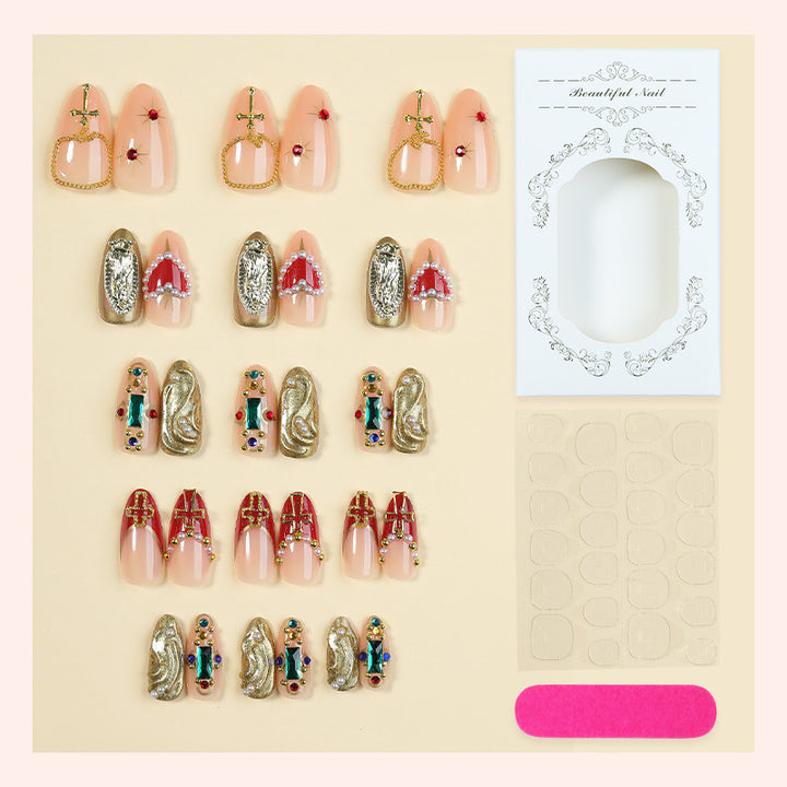 Artificial nail set with luxurious 3D embellishments Kalsten