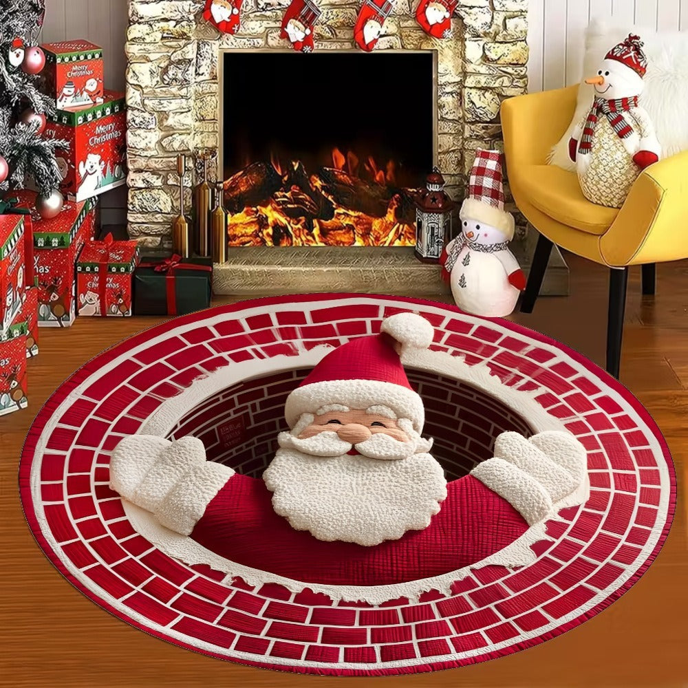 Christmas Santa Claus Themed Area Rug