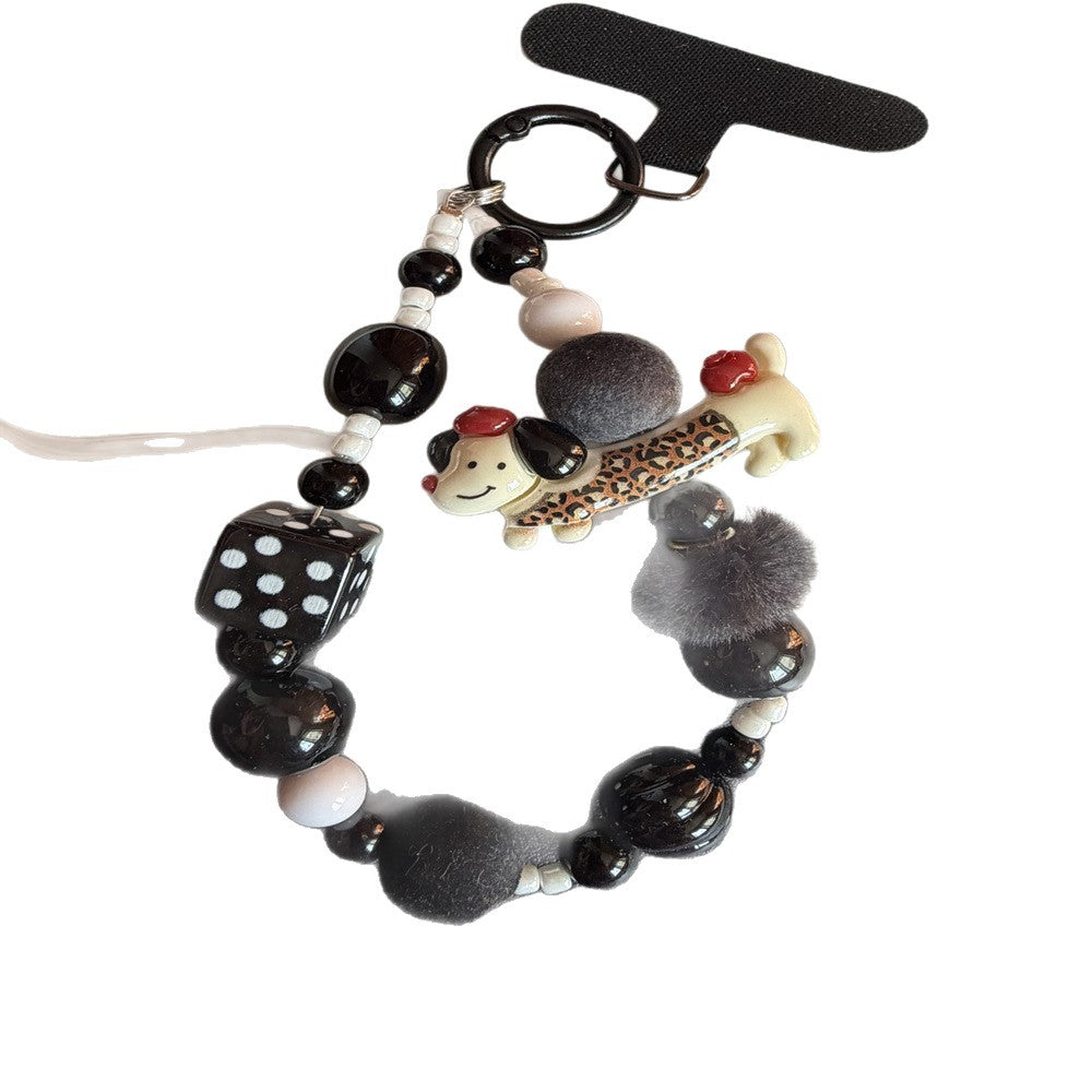 Playful Beaded Pet-Themed Keychain Kalsten