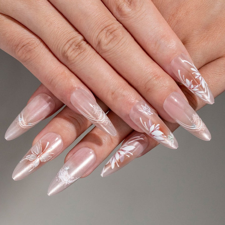 Floral-Inspired Press-On Nail Enhancements Kalsten