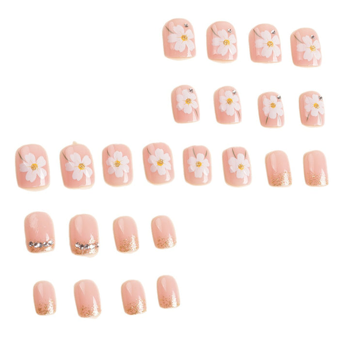 Floral Design Press-On Nail Art Tips Kalsten