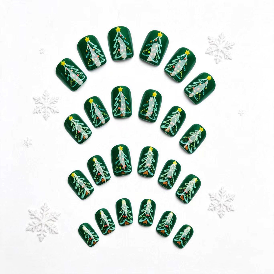 Festive Christmas Tree Nail Art Kalsten