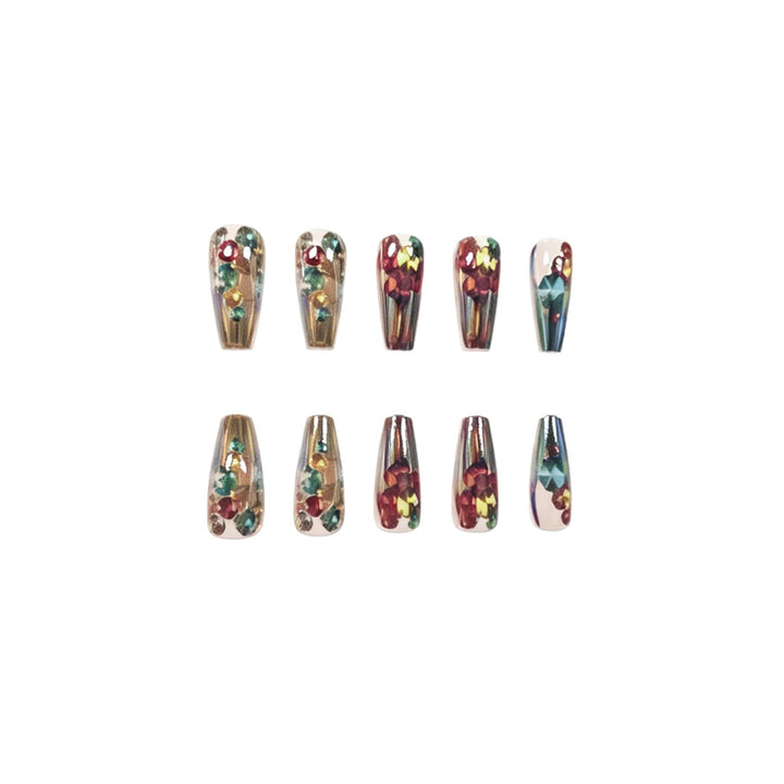 Decorative Crystal Acrylic Nail Enhancements Kalsten
