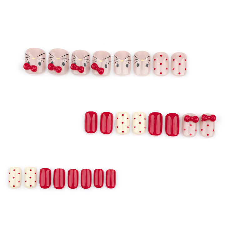 Artistic Nail Art with Cute Bow Motifs Kalsten