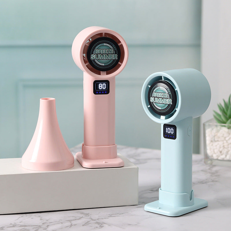 Ladies portable mini misting fan with LCD temperature display Kalsten