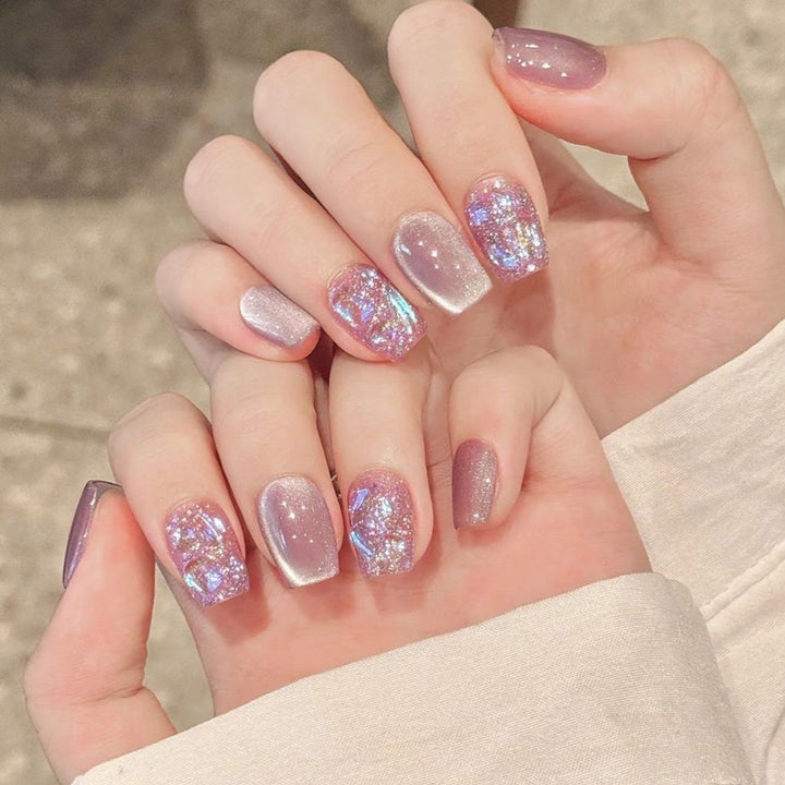 Glittery Gel Press-On Nail Art Set Kalsten