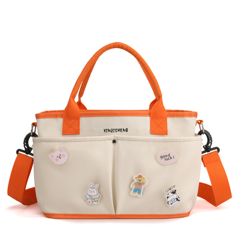 Multi-Pocket Floral Pattern Tote Bag Kalsten