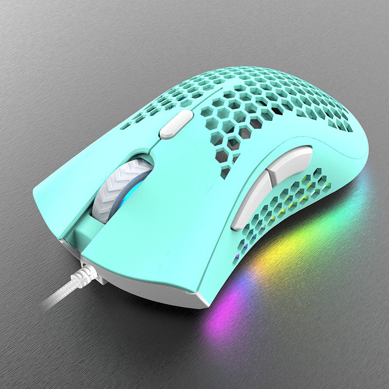 Honeycomb-Style Gaming Mouse with RGB Illumination Kalsten
