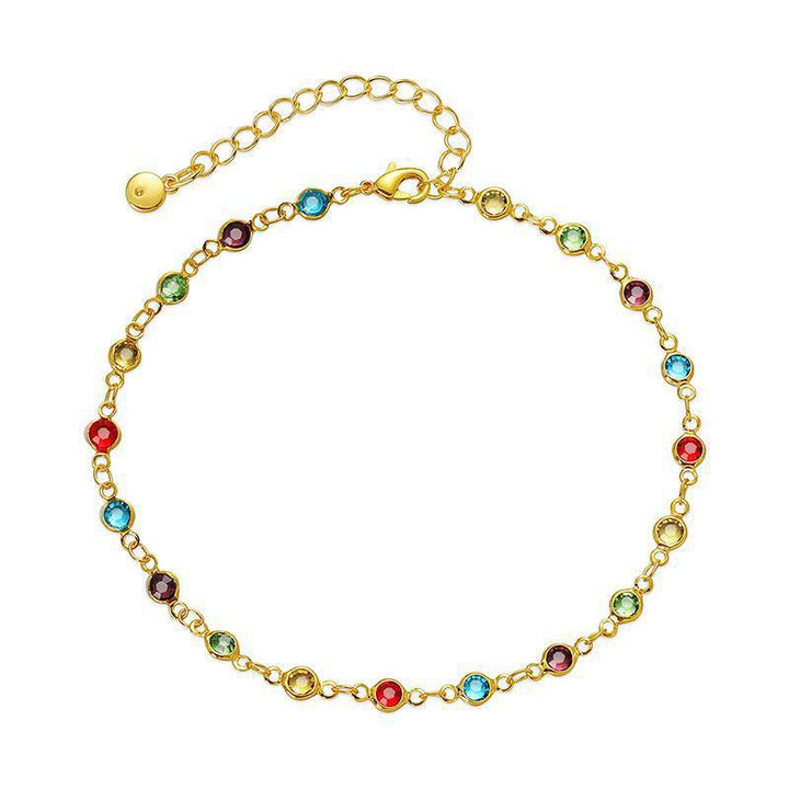 Colorful Gemstone Ankle Bracelet Kalsten