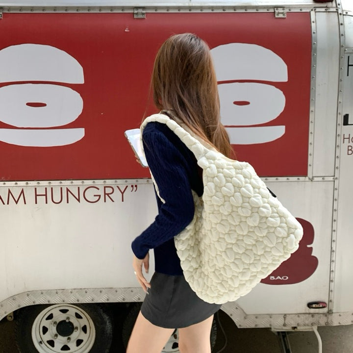 Quilted Soft Fabric Shoulder Bag