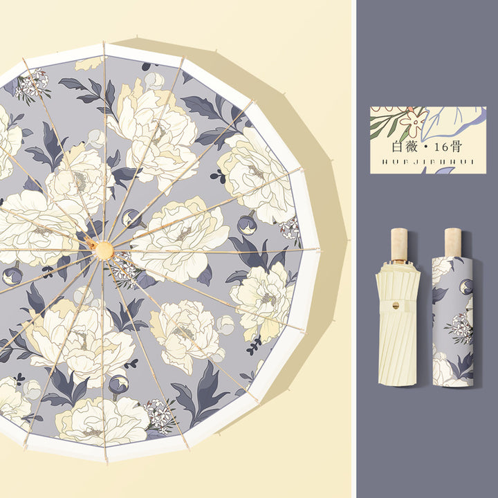 Women's Elegant Flower Umbrella Kalsten